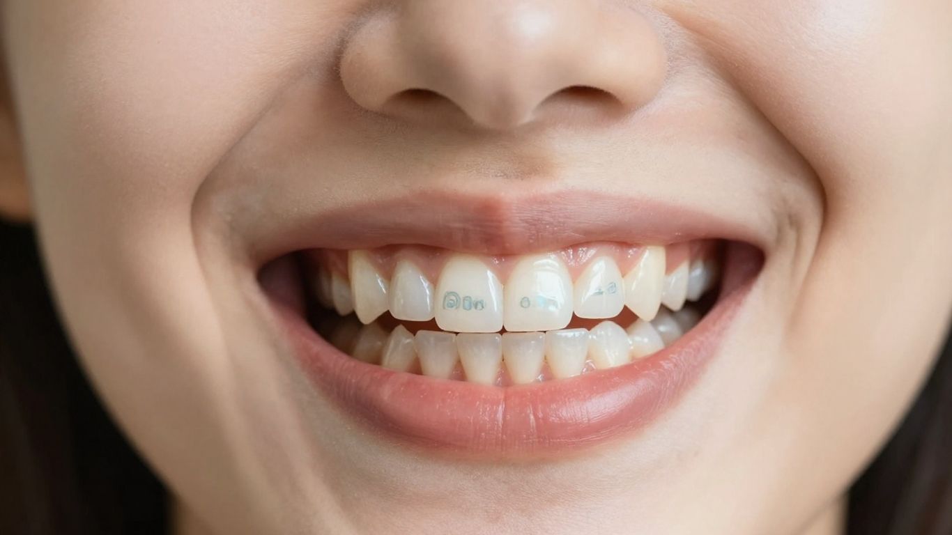 Smiling person wearing Invisalign aligners for overbite correction