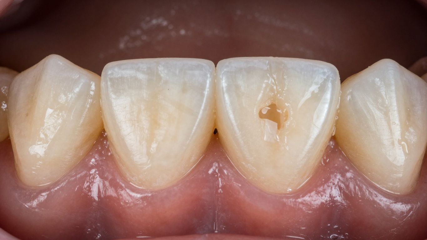Dental inlay and onlay on a tooth.